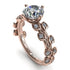 Leaves All Around Rose Gold Diamond Ring - Sydney 2ct No. 2